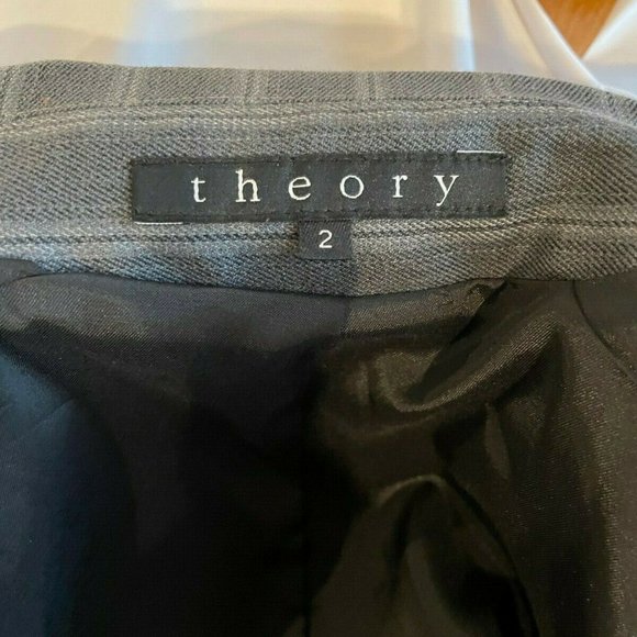 Theory Womens Benjamin Blazer Jacket NWT Size 2 Charcoal $385 - Picture 6 of 8